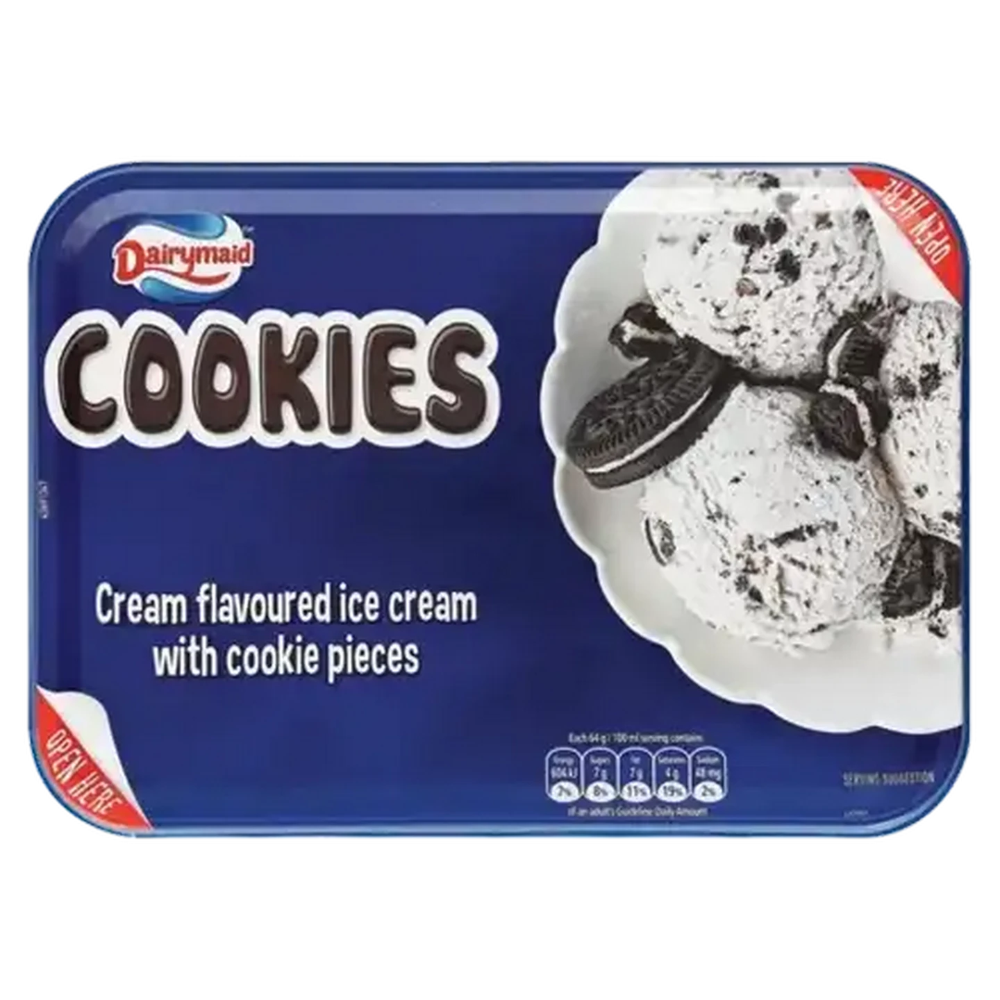 Image of Dairymaid Cookies Ice Cream Tub 1.5L