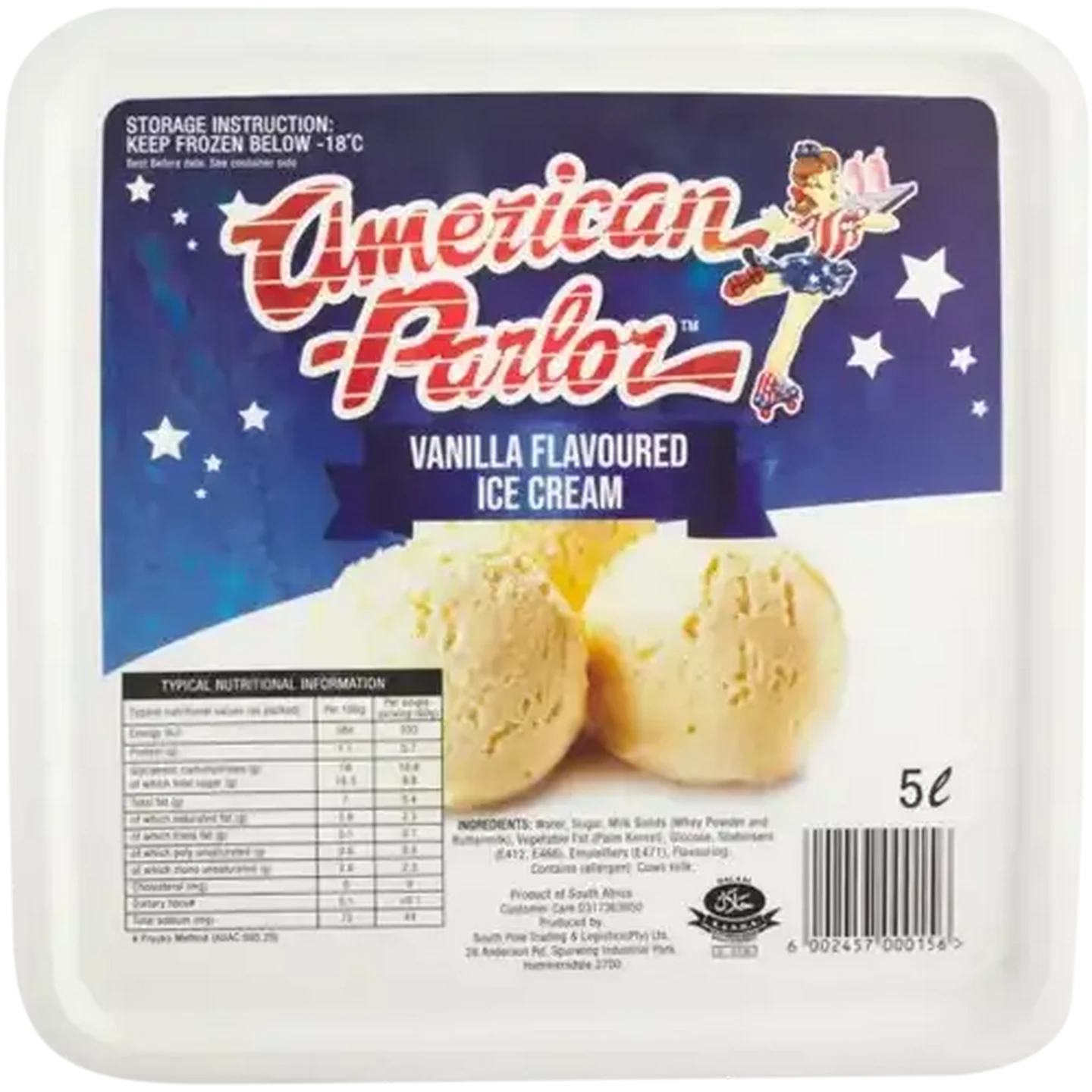 Checkers Sixty60 | American Parlor Vanilla Flavoured Ice Cream Tub 5L