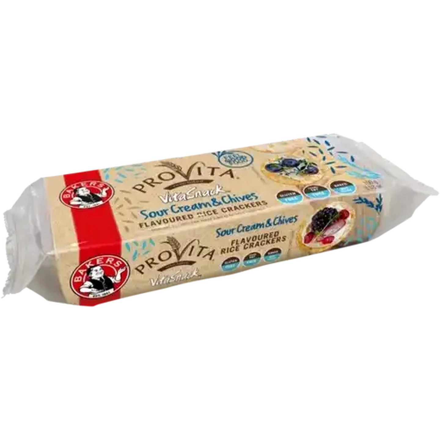 Image of Provita VitaSnack Sour Cream & Chives Flavoured Rice Crackers 100g