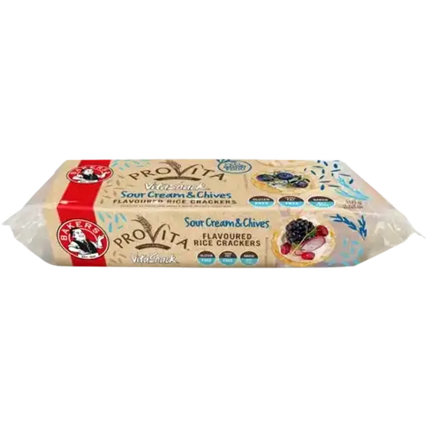 Image of Provita VitaSnack Sour Cream & Chives Flavoured Rice Crackers 100g