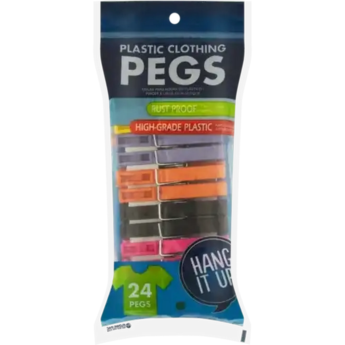 Image of Hang It Up! Plastic Clothing Pegs 24-Pack
