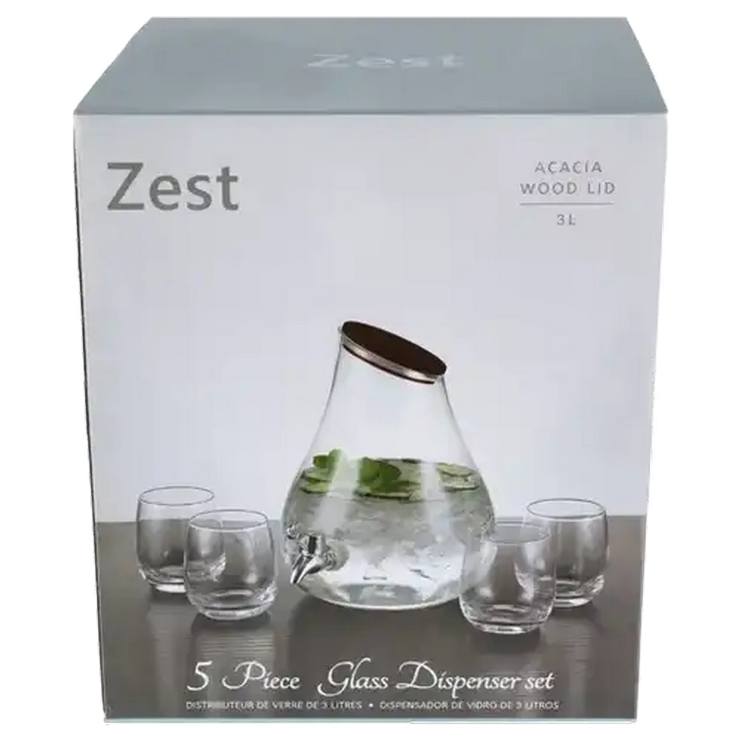 Checkers Sixty60 | Zest Glass Dispenser Set 5 Piece