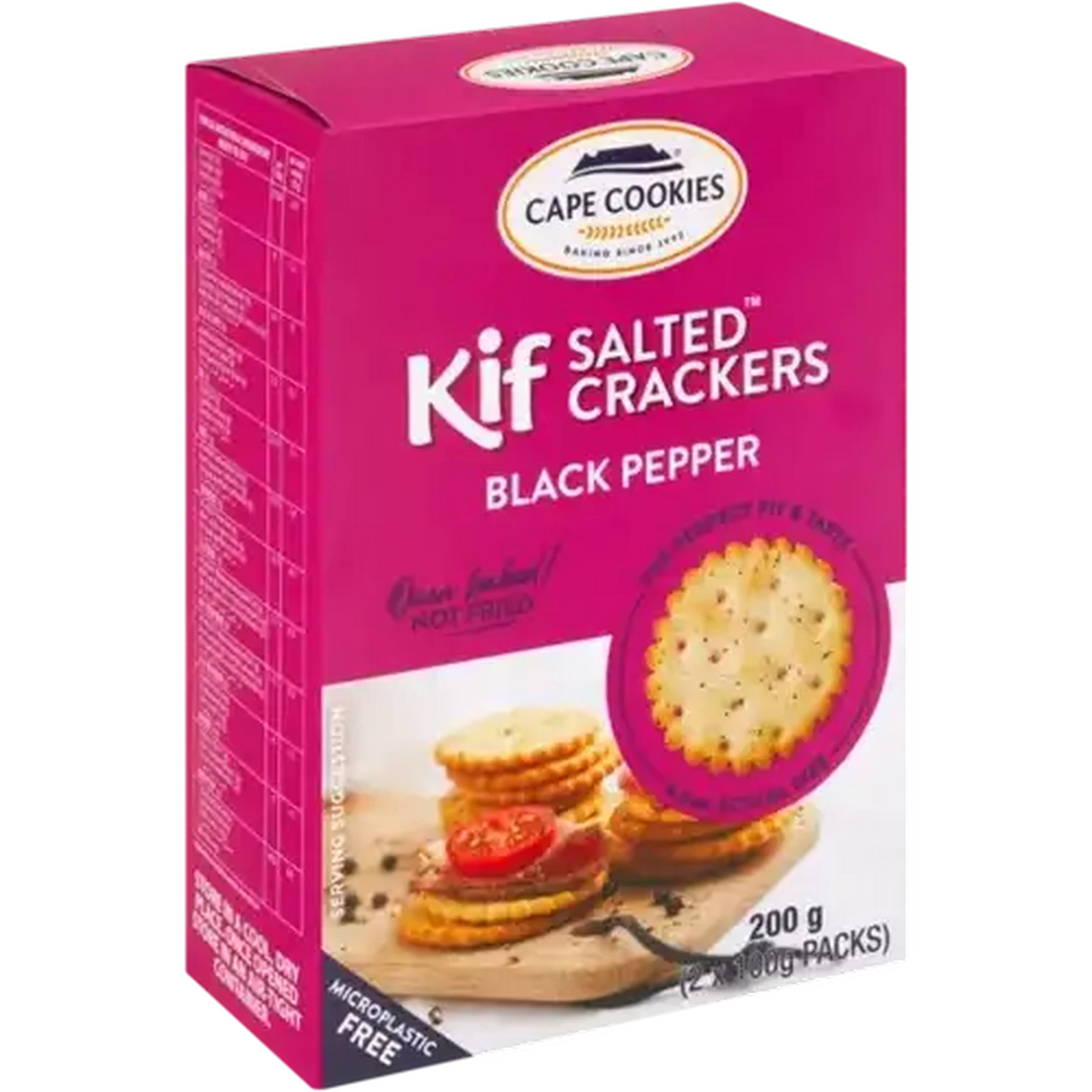 Image of Cape Cookies Black Pepper Kif Salted Crackers 200g