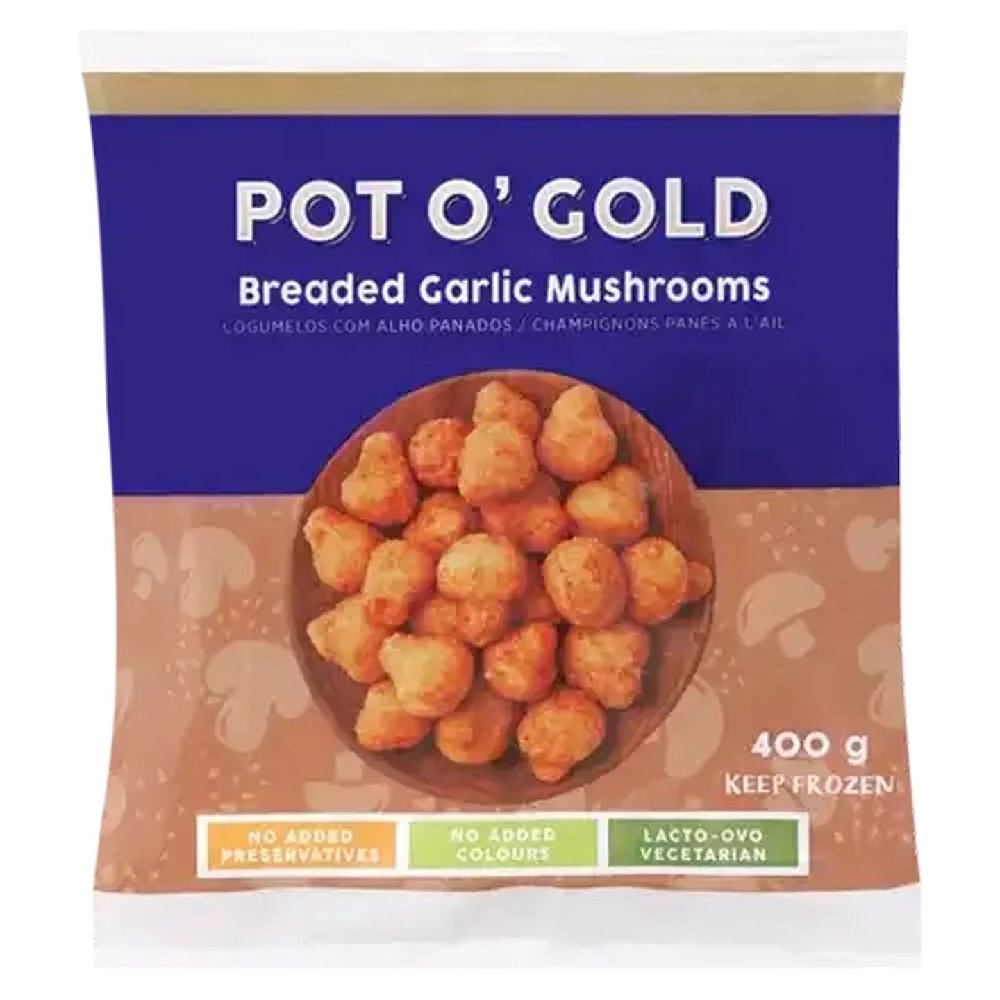 Image of Pot O' Gold Frozen Breaded Garlic Mushrooms 400g