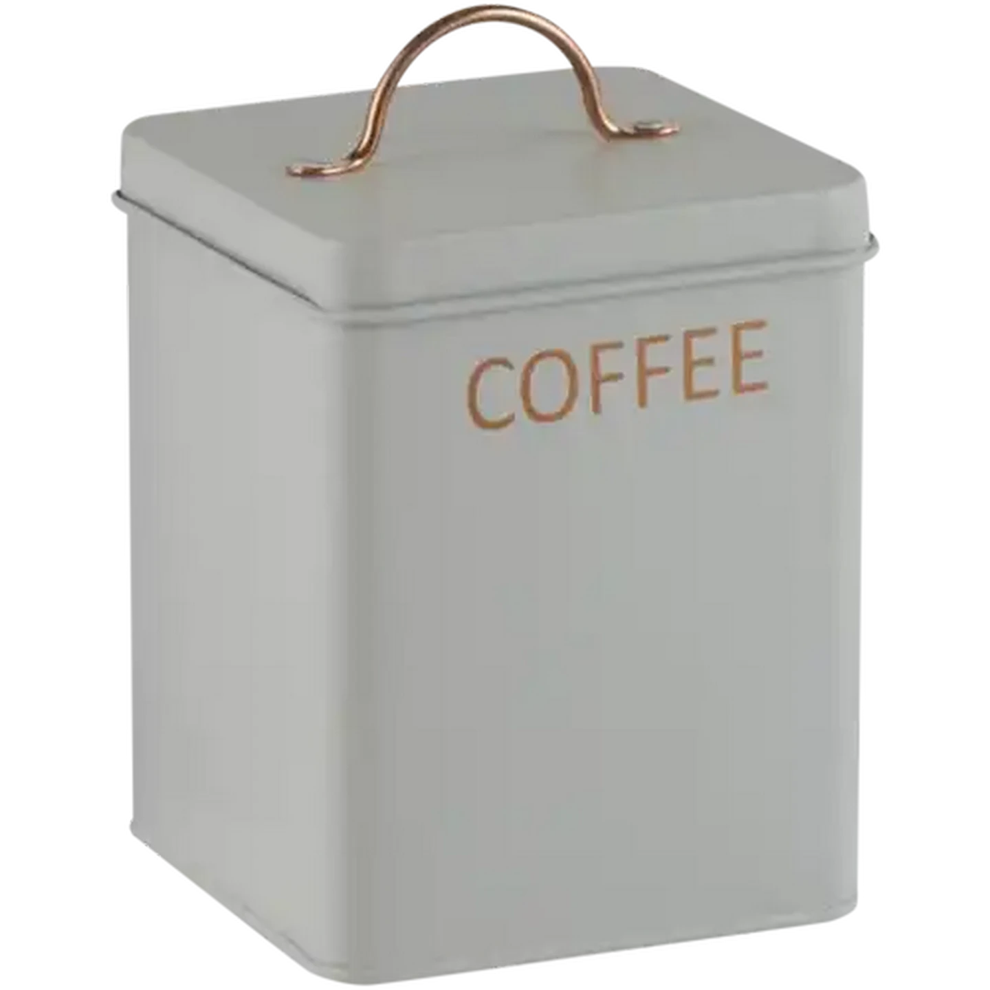 Image of Grey & Rose Gold Tea, Coffee & Sugar Canister Set 3 Piece