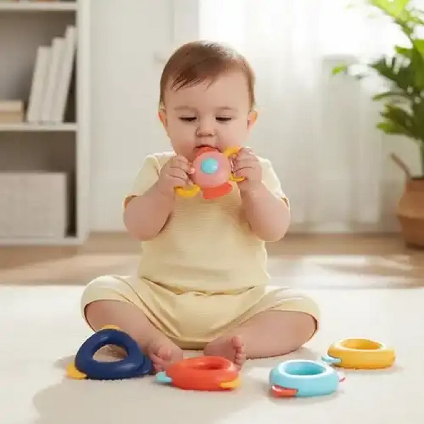 Image of Jolly Tots Twin Pack Rattle 2-Pack 3 Months + (Colour May Vary)