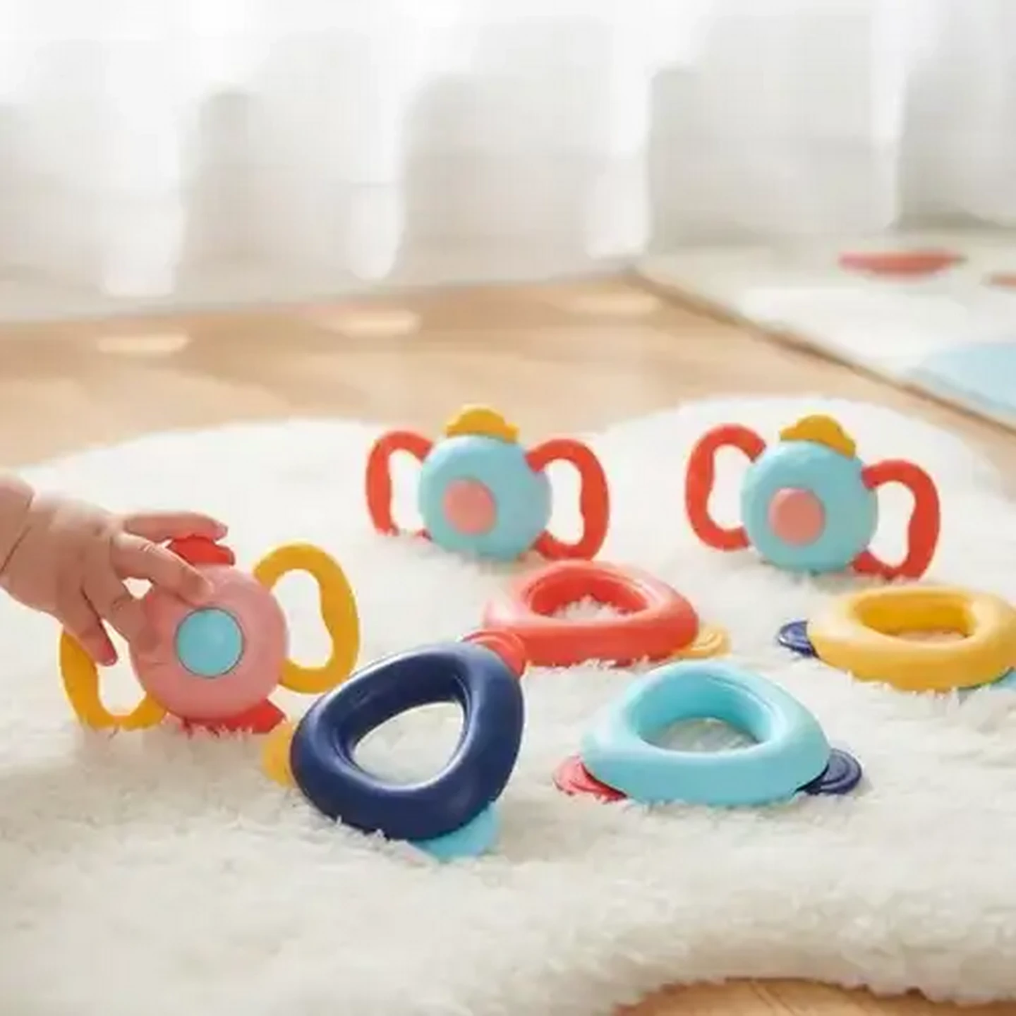 Image of Jolly Tots Twin Pack Rattle 2-Pack 3 Months + (Colour May Vary)