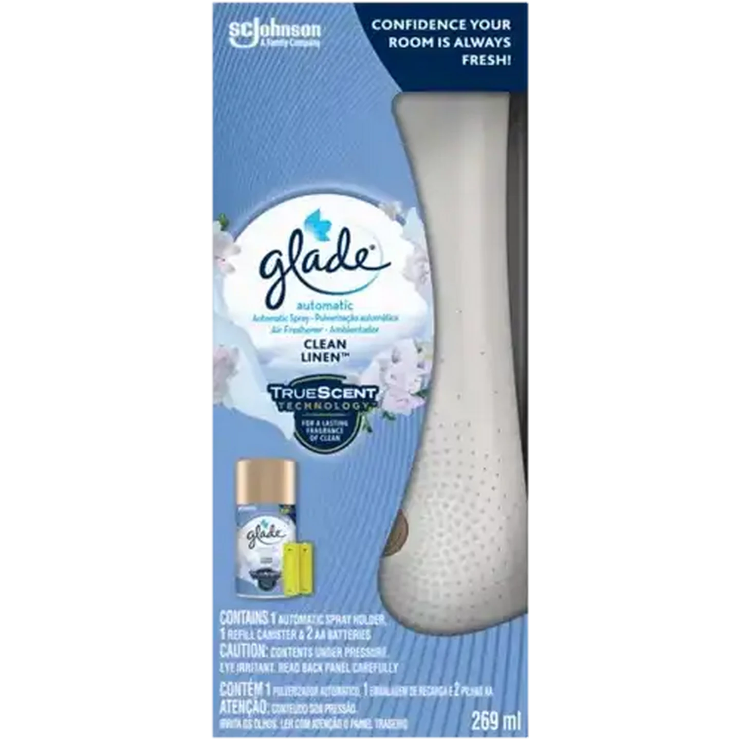 Image of Glade Clean Linen Automatic Spray Starter Kit 269ml