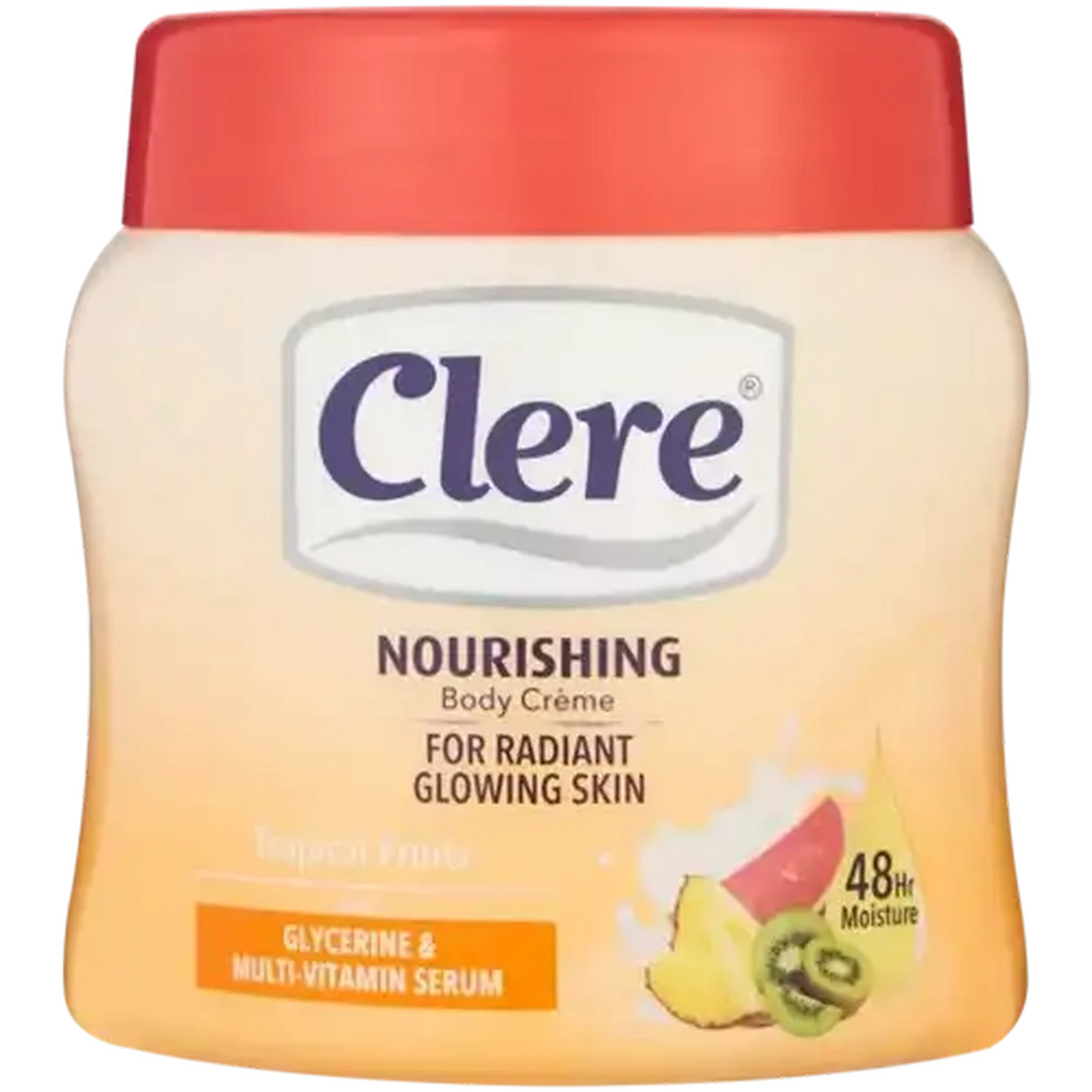 Image of Clere Glycerine Gel Enriched Tropical Fruits Nourishing Body Crème Tub 500ml