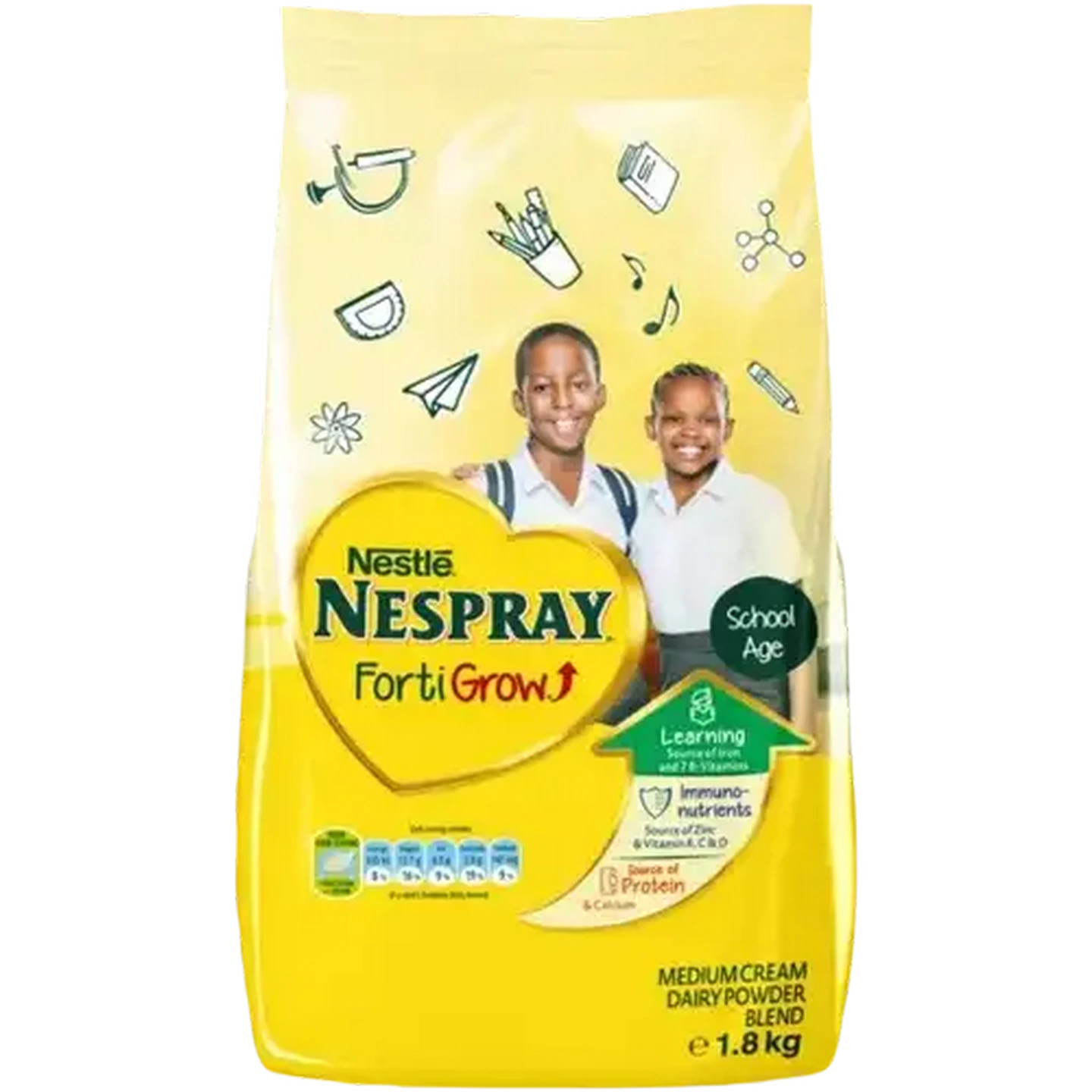 Image of Nestlé NESPRAY FortiGrow Medium Cream Dairy Powder Blend 1.8kg