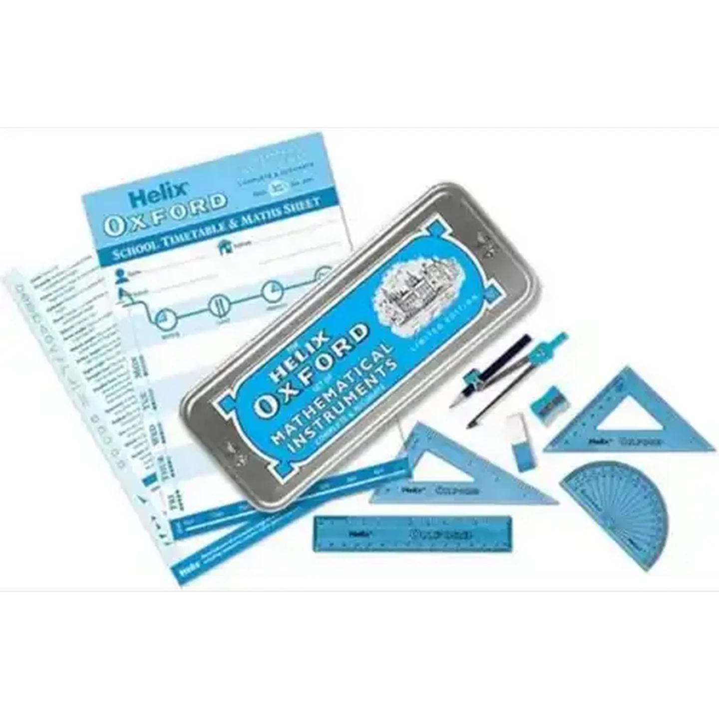 ACE HIGH SCHOOL SEMINAR 数学B & II セット Checkers Sixty60 | Helix Oxford Blue Mathematical Instruments Set