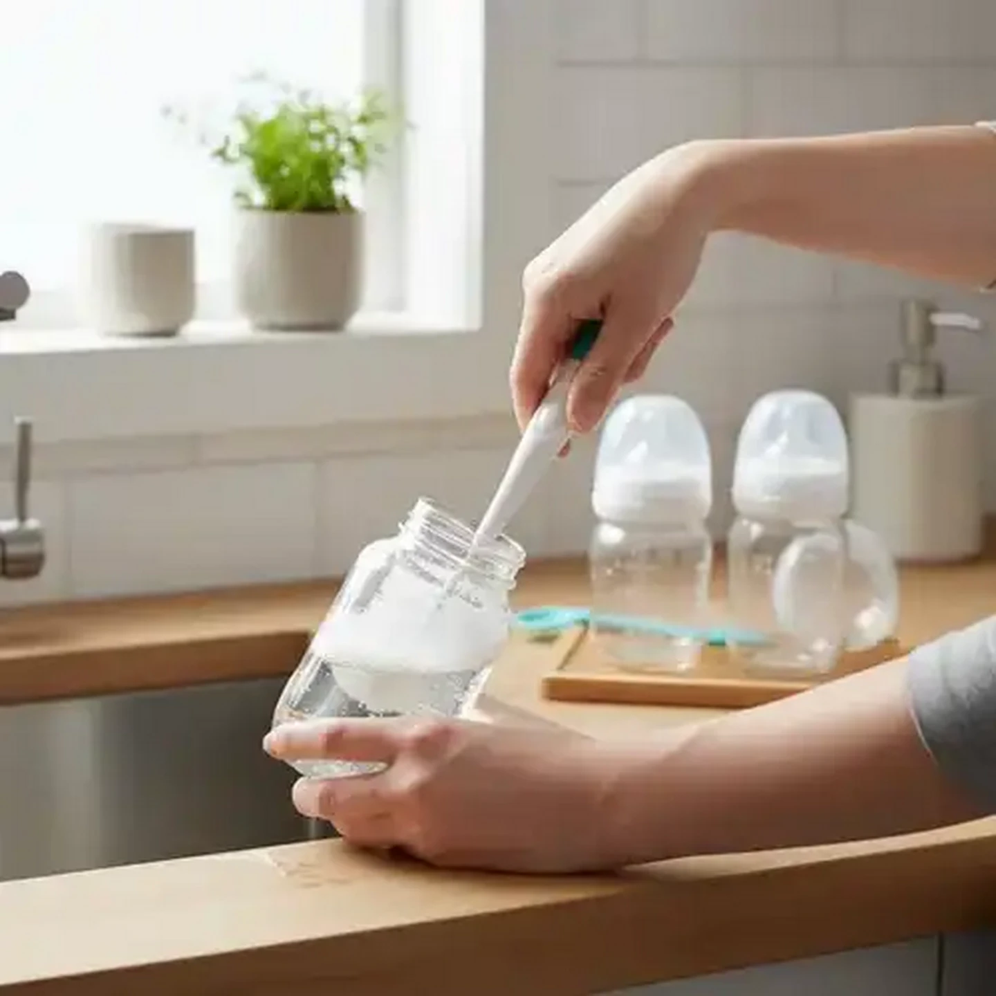 Image of Jolly Tots Bottle & Teat Brush (Colour May Vary)