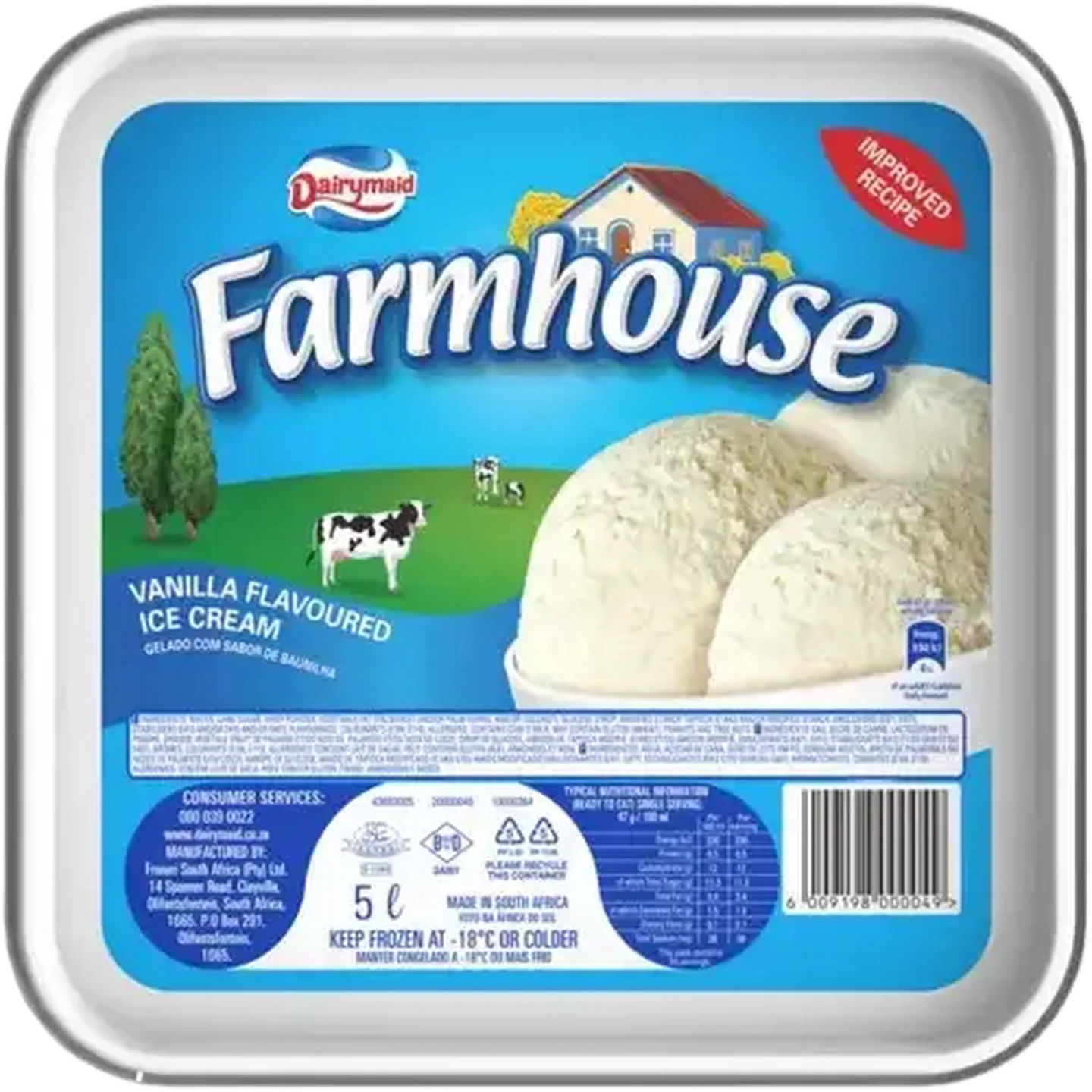 Checkers Sixty60 | Dairymaid Farmhouse Vanilla Flavoured Ice Cream 5L