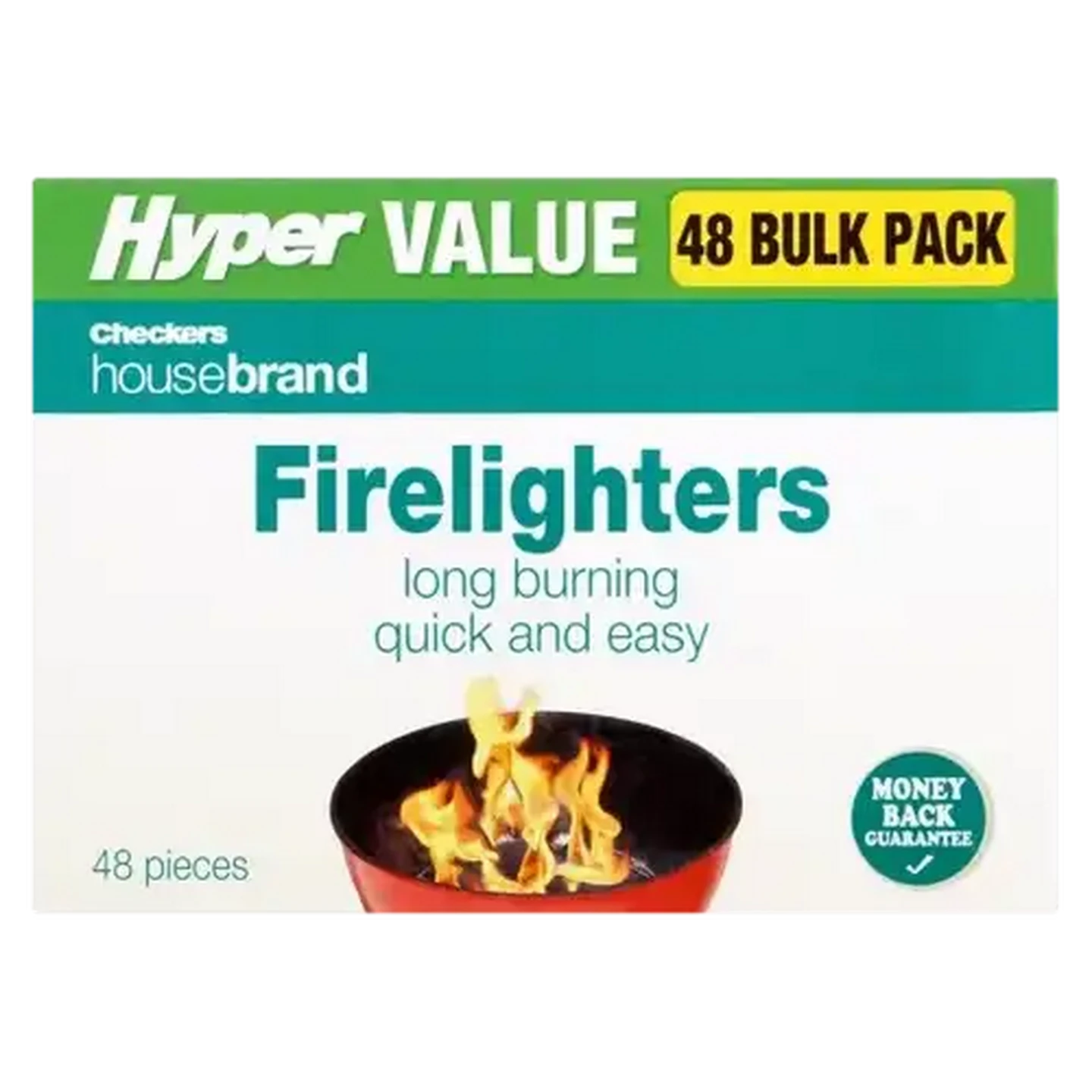 Image of Hyper Value Checkers Housebrand Firelighters 48 Pack