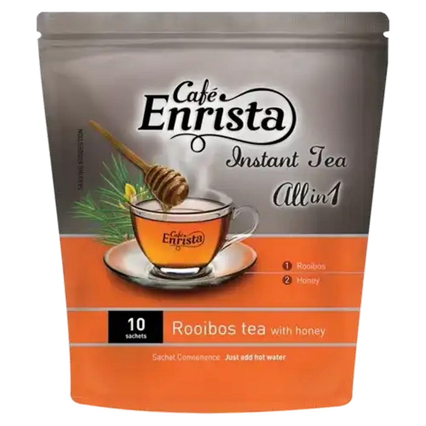 Image of Café Enrista All-In-1 Rooibos & Honey Instant Tea Sticks 10 Pack