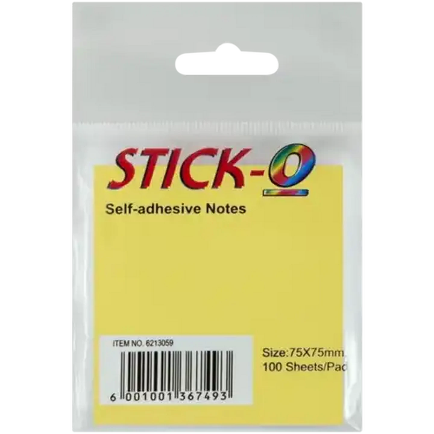 Image of Stick-O Yellow Self-Adhesive Sticky Notes 100-Pack
