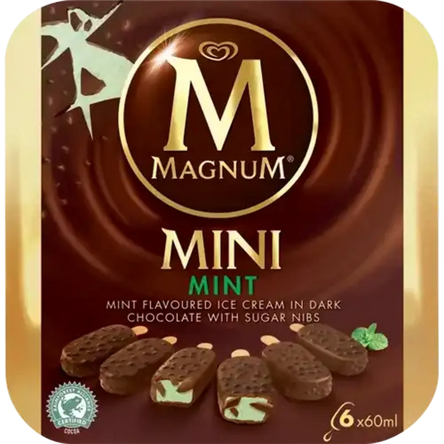 Image of Ola Magnum Mini Mint Flavoured Ice Cream Sticks 6 x 60ml