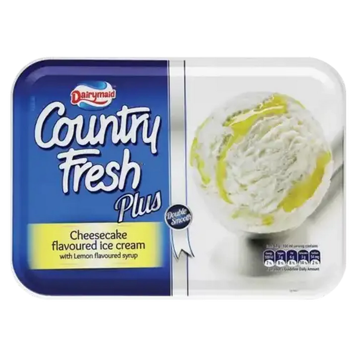 Image of Dairymaid Country Fresh Plus Cheesecake Flavoured Ice Cream With Lemon Syrup Tub 1.5L