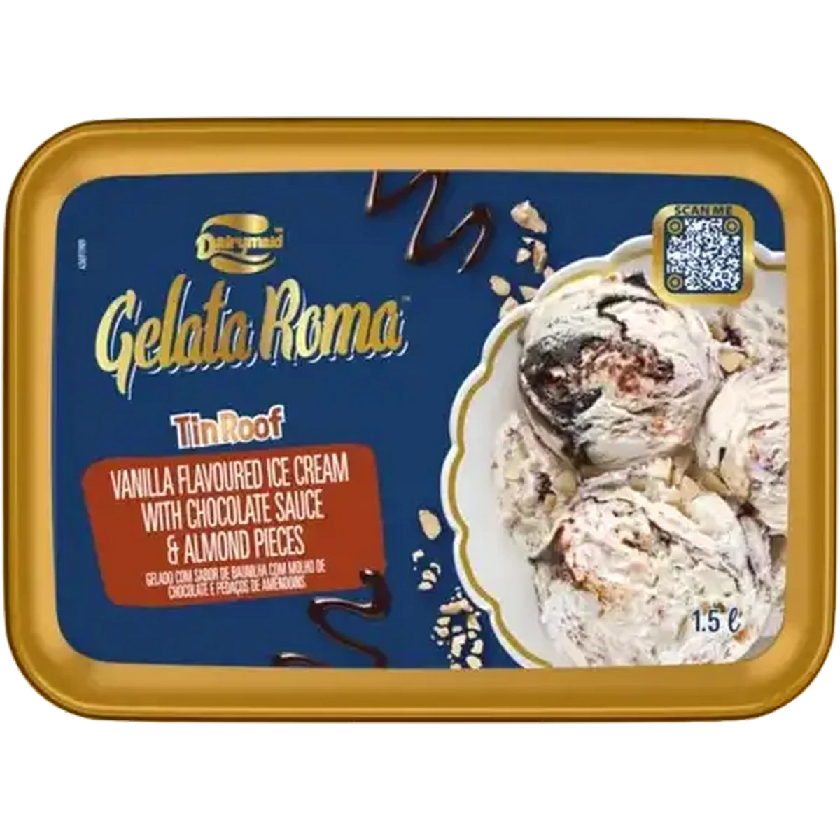 Checkers Sixty60 | Dairymaid Gelata Roma Tin Roof Ice Cream 1.5L