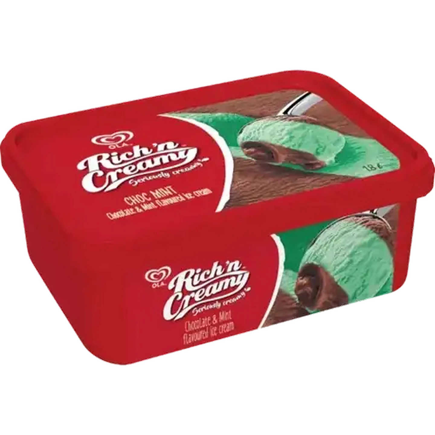 Image of Ola Rich 'n Creamy Choc Mint Flavoured Ice Cream Tub 1.8L