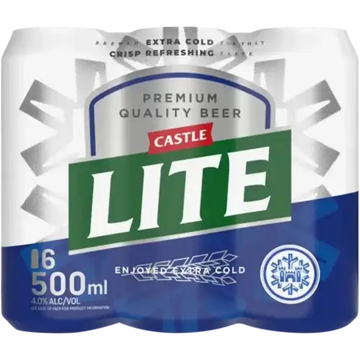 Checkers Sixty60 | Castle Lite Premium Beer Cans 6 x 500ml