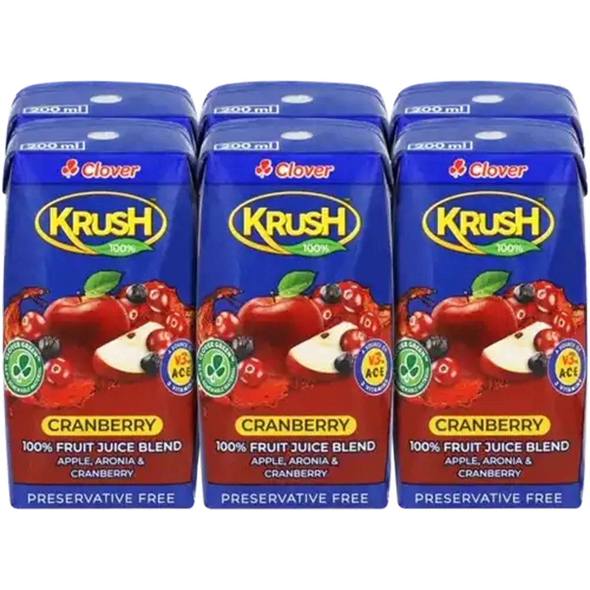 Checkers Sixty60 | Krush 100% Cranberry Juice Blend Boxes 6 x 200ml