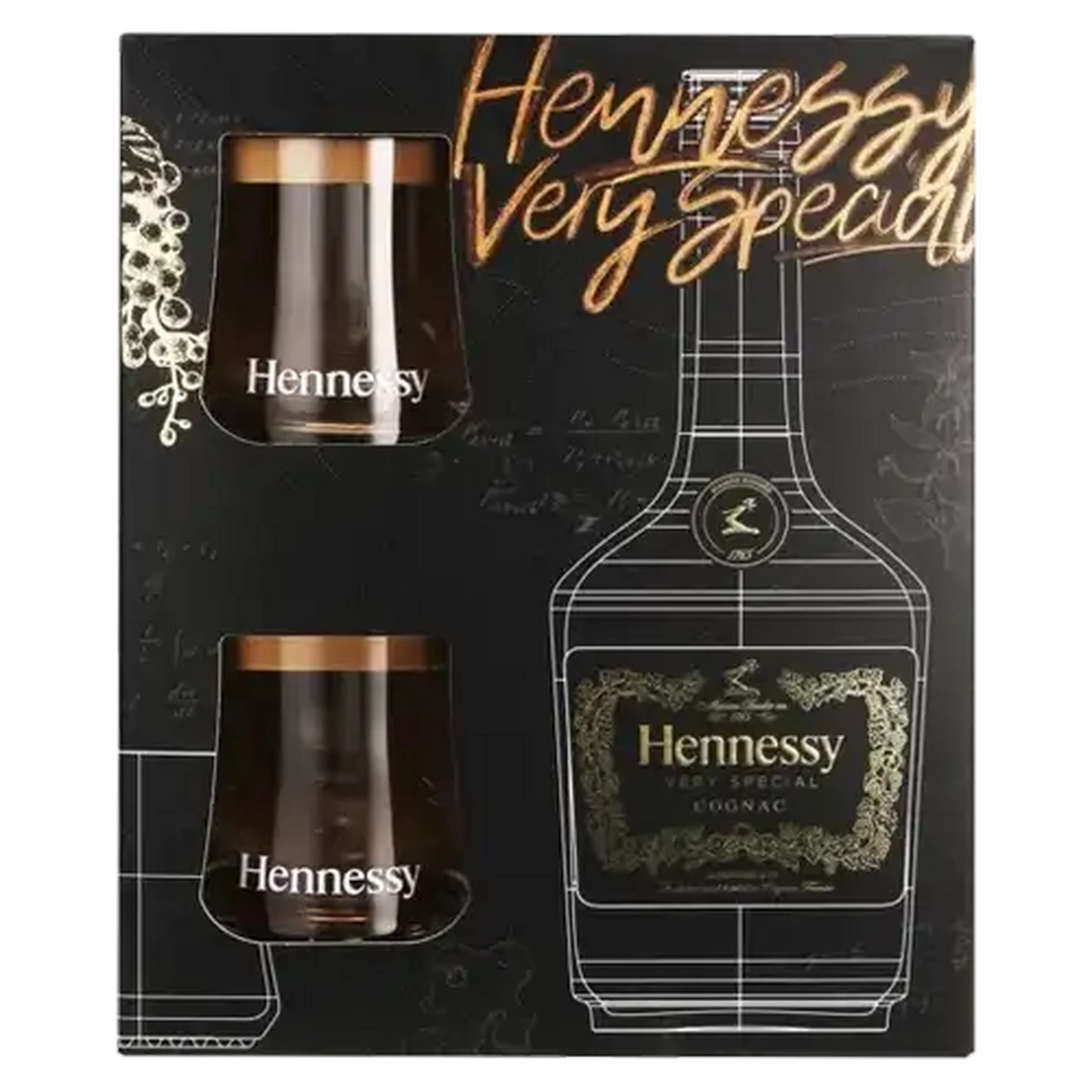 Checkers Sixty60 | Hennessy V.S. Cognac 750ml & 2 Glasses Gift Pack