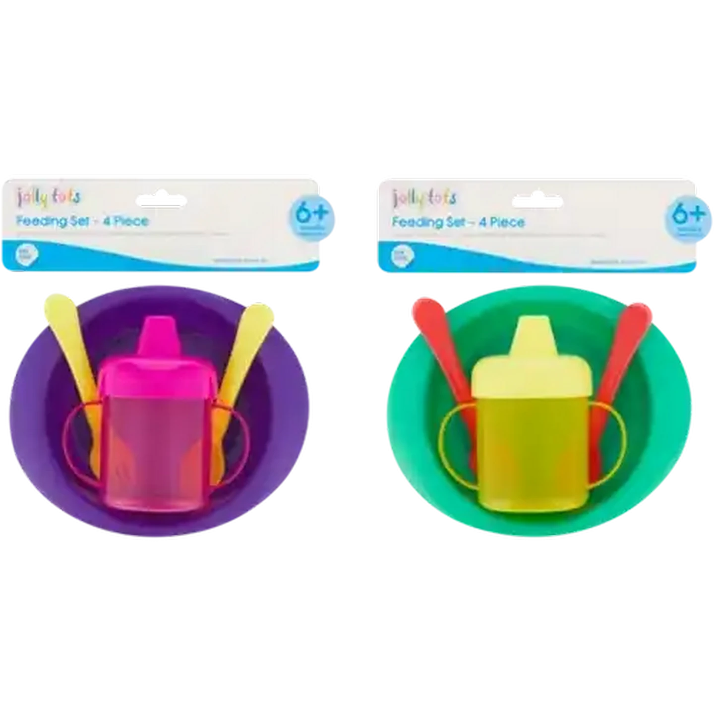 Image of Jolly Tots 4 Piece Feeding Set 6 Months+ (Colour May Vary)