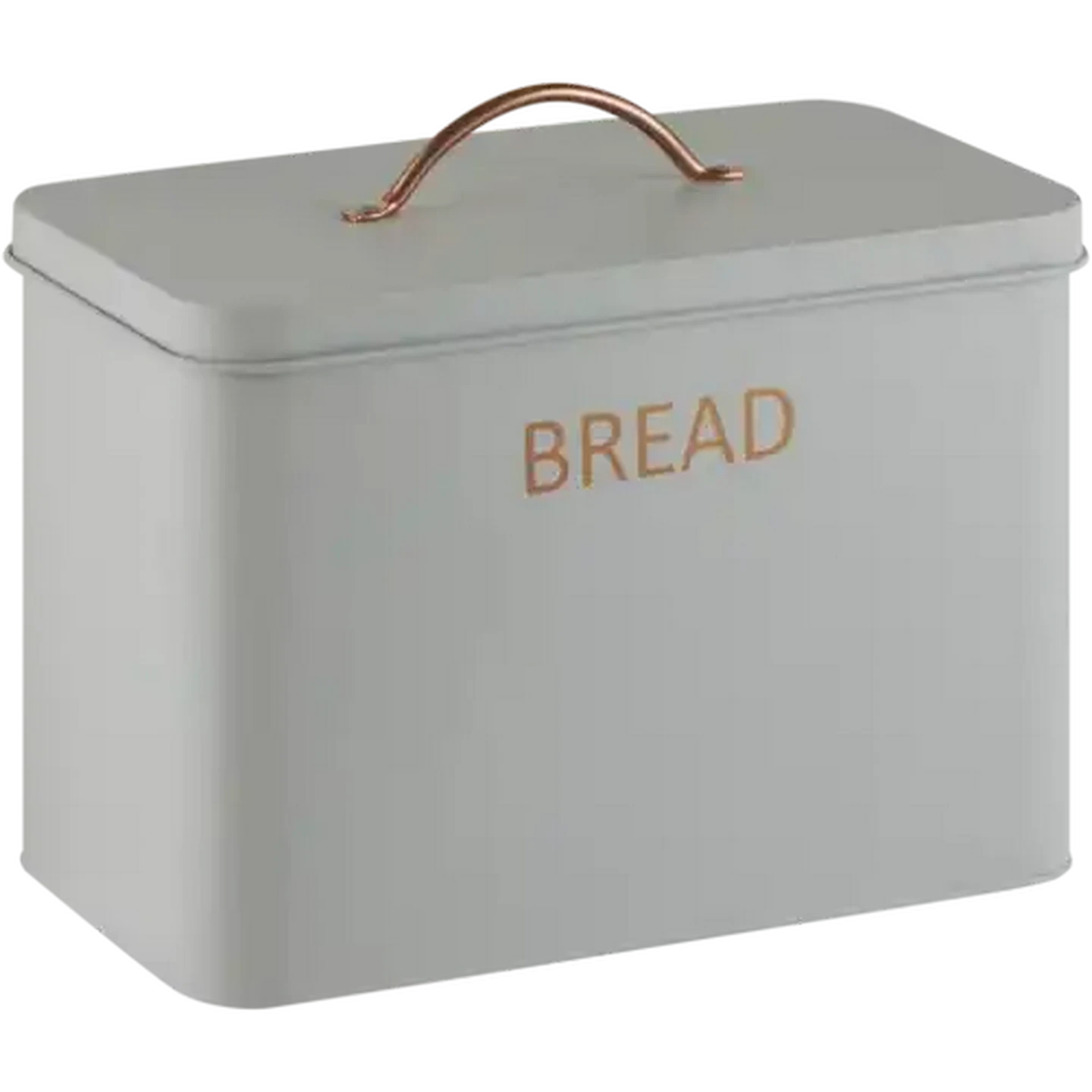 Image of Grey & Rose Gold Steel Bread Bin