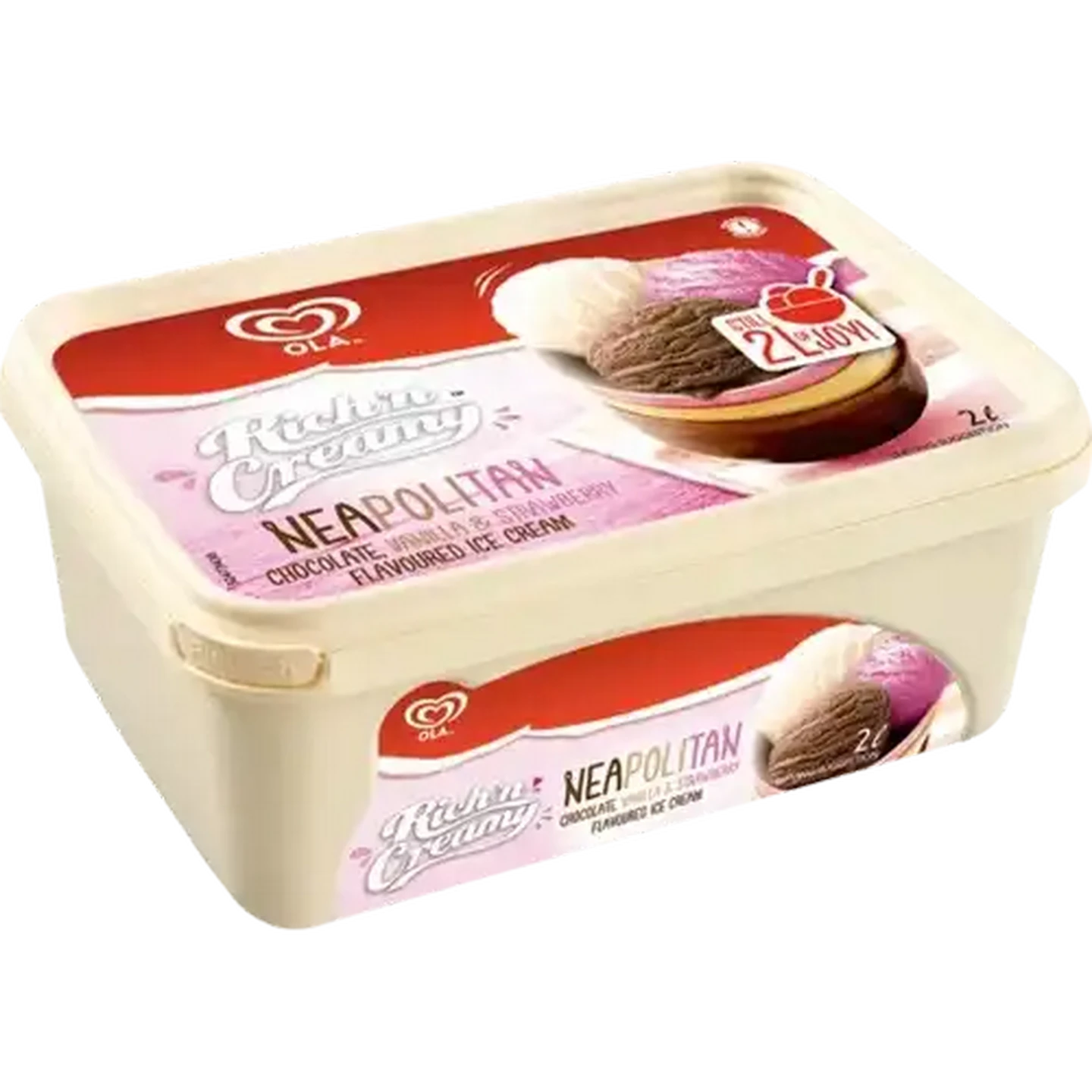 Image of Ola Rich 'N Creamy Neapolitan Ice Cream 2L