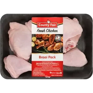 Checkers Sixty60 | County Fair Fresh Chicken 5 Piece Braaipack Per kg