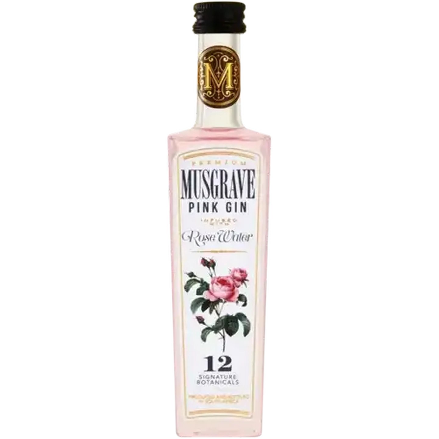Image of Musgrave Rose Water Infused Pink Gin Bottle 50ml