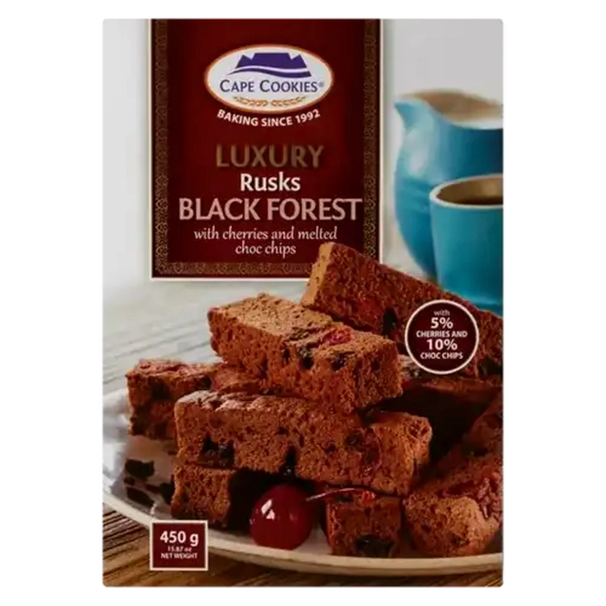 Checkers Sixty60 | Cape Cookies Black Forest Flavoured Rusk 450g
