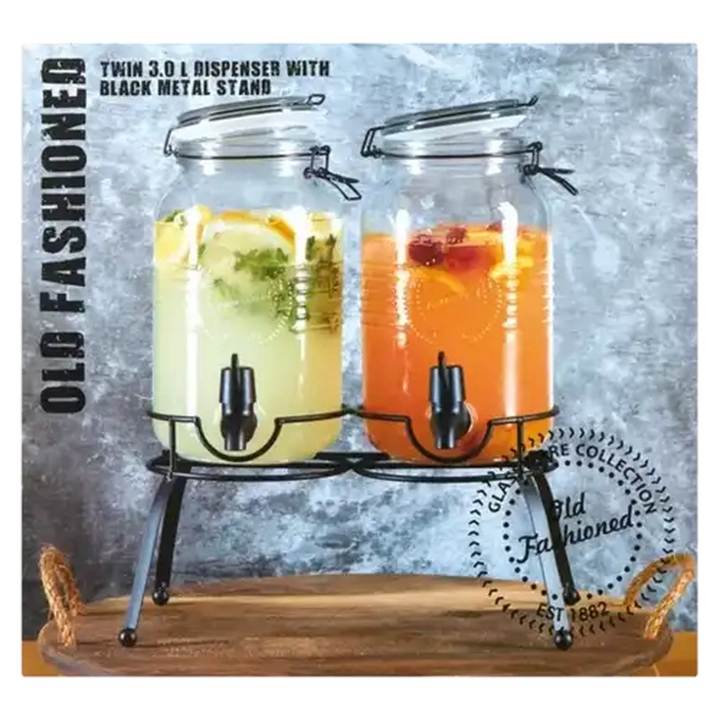 Checkers Sixty60 | Old Fashioned Twin Dispenser With Black Metal