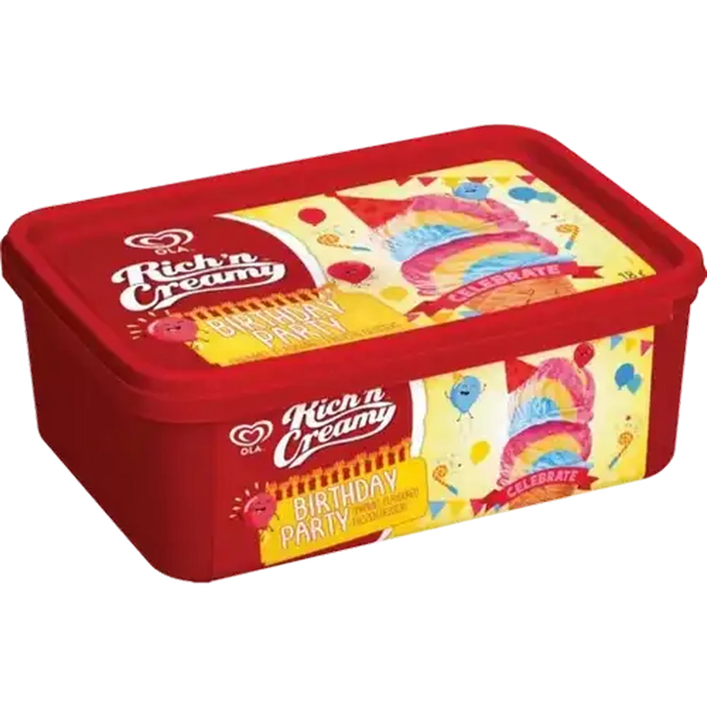 Image of Ola Rich 'n Creamy Birthday Party Caramel Flavoured Ice Cream 1.8L