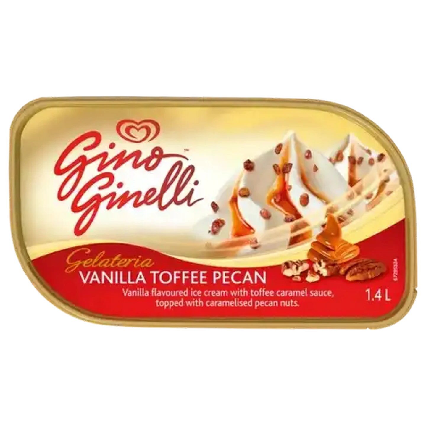 Image of Ola Gino Ginelli Gelateria Vanilla Toffee Pecan Ice Cream 1.4L