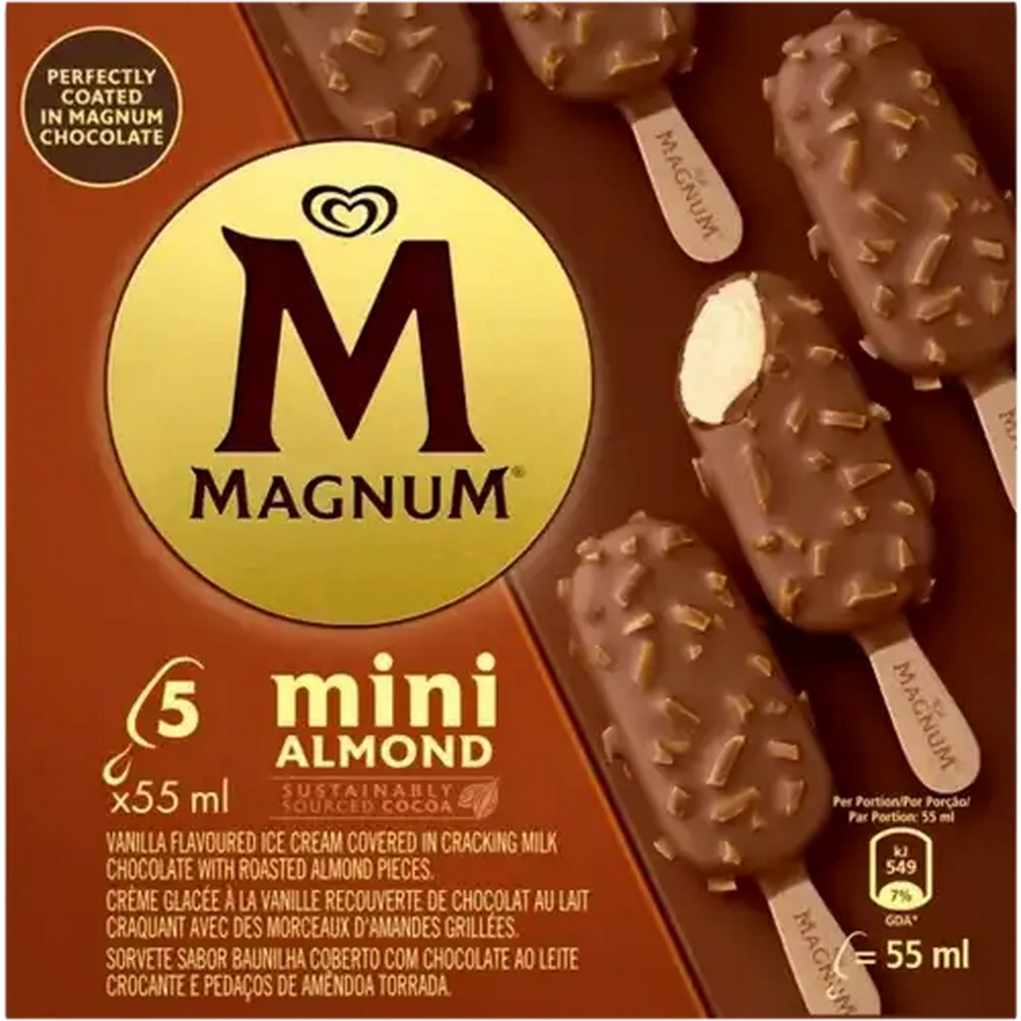 Image of Magnum Mini Almond Ice Cream 5s