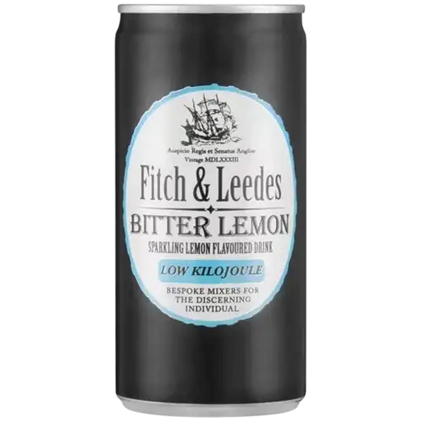 Image of Fitch & Leedes Bitter Lemon Flavoured Lite Sparkling Drink Can 200ml