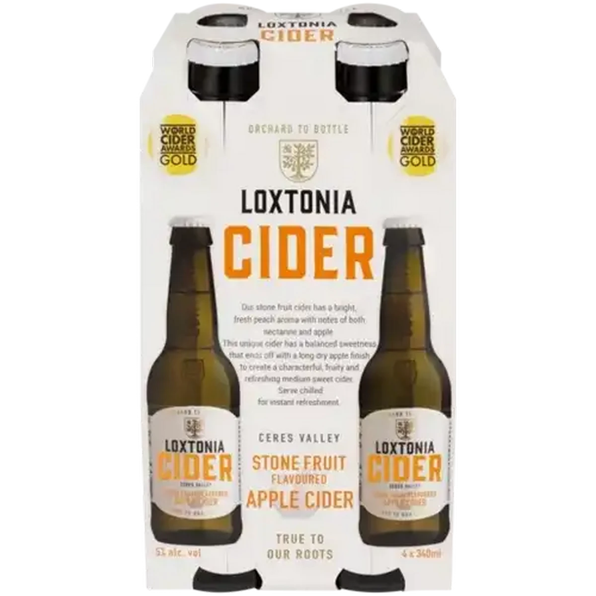 Checkers Sixty60 | Loxtonia Stone Fruit Cider Bottles 4 x 340ml