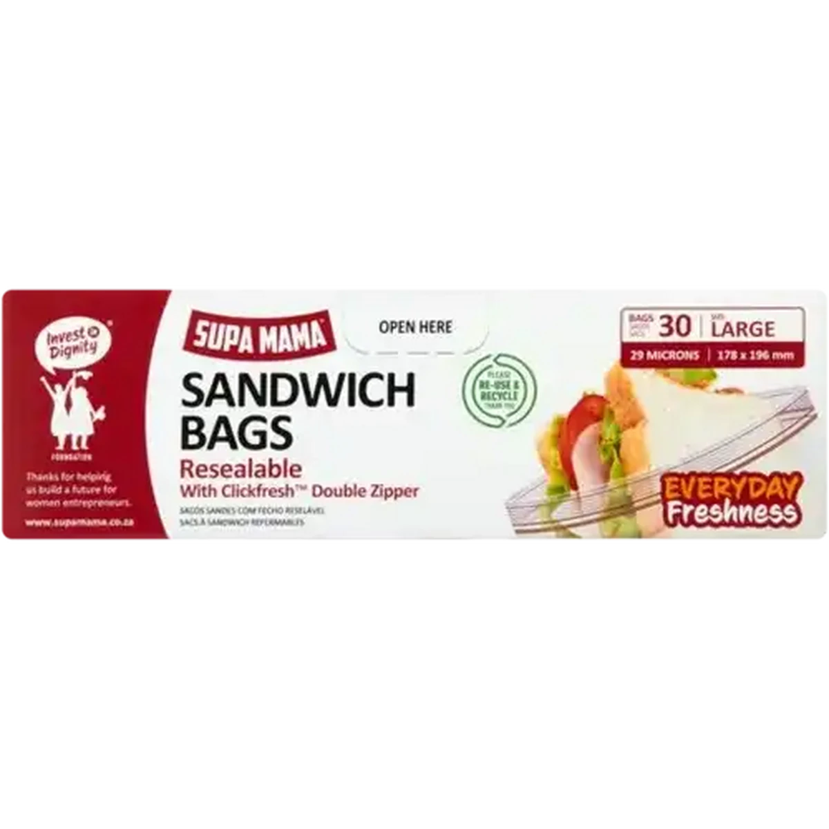 Checkers Sixty60 | Supa Mama Large Resealable Sandwich Bags With