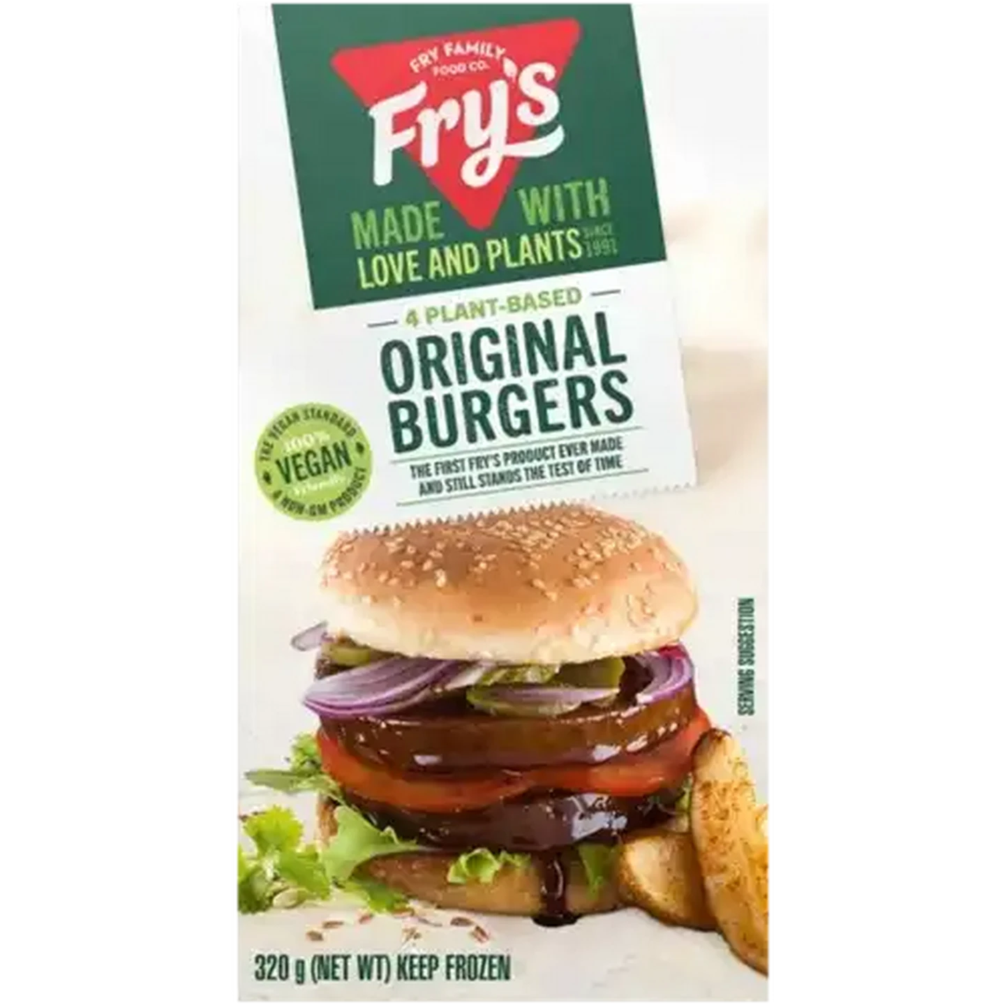 Image of Fry's Frozen Original Meat Free Burgers 320g