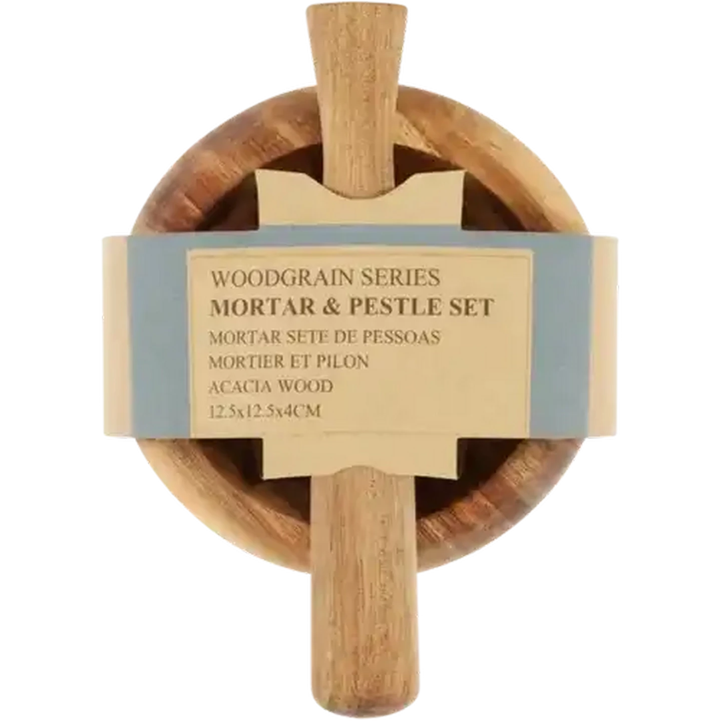Image of Woodgrain Series Acacia Wood Pestle & Mortar Set 2 Piece