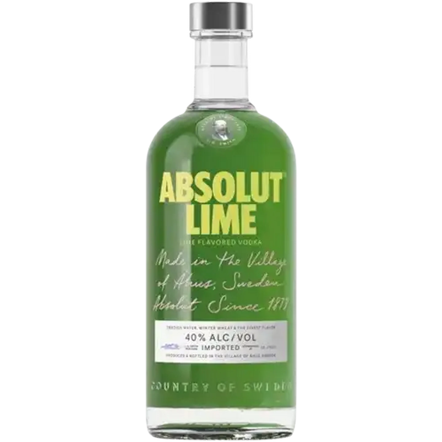 Image of Absolut Lime Vodka Bottle 750ml