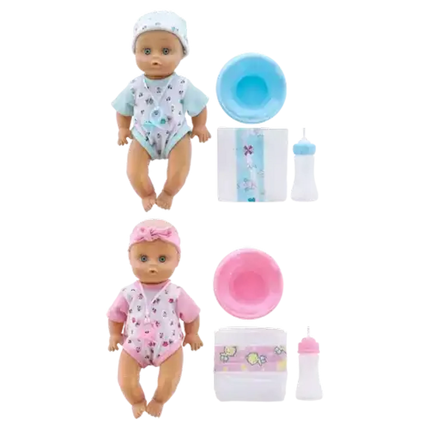 Image of Cuddly Baby Little Lolly Drink & Wet Doll with Accessories (Colour May Vary)