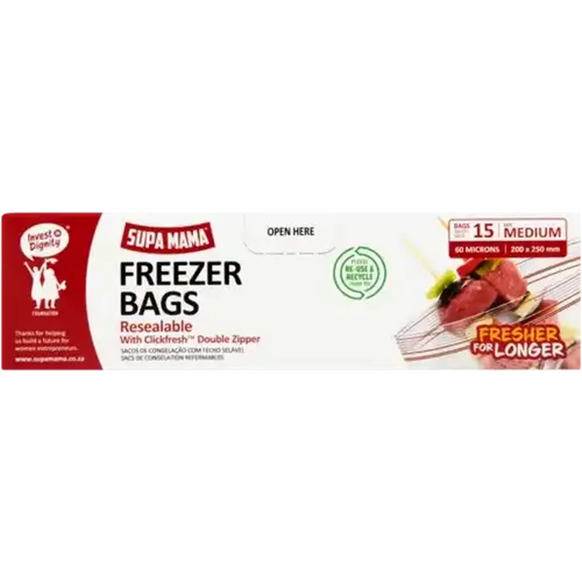 Checkers Sixty60 | Supa Mama 15 Pack Medium Resealable Freezer