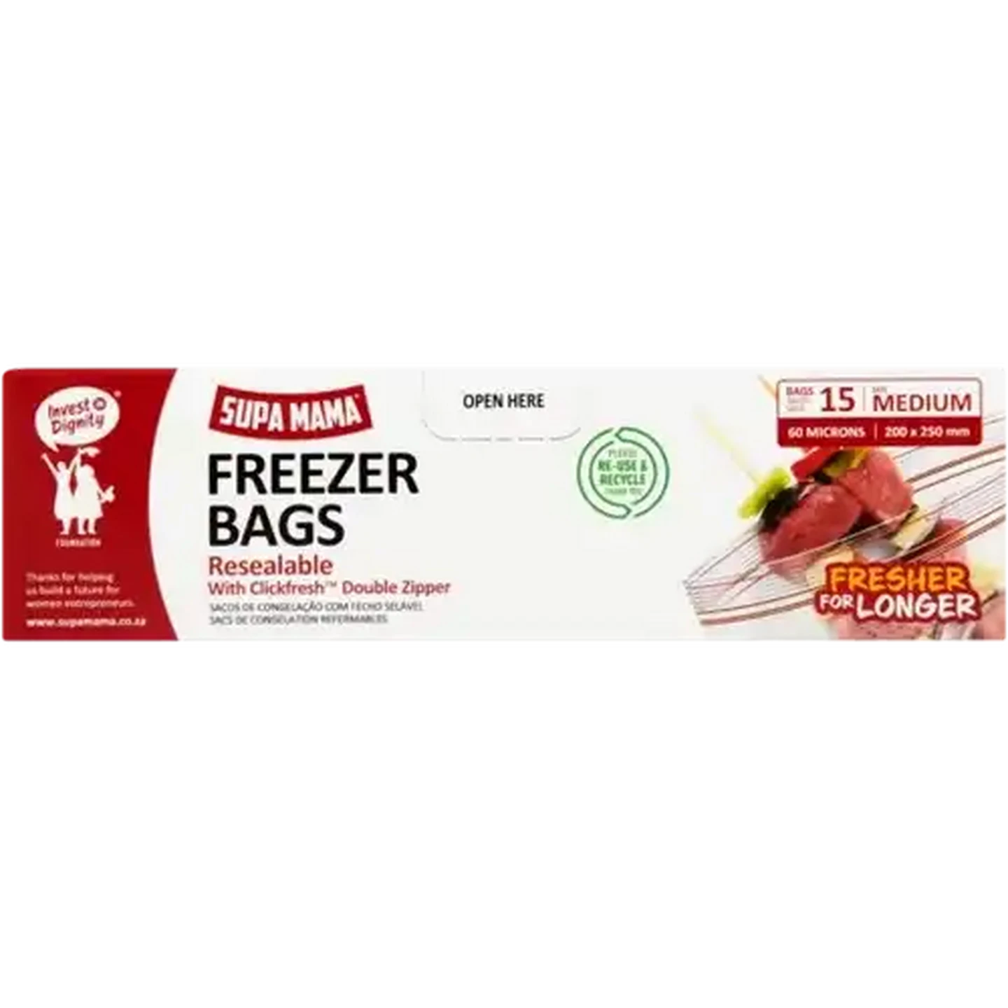 Checkers Sixty60 | Supa Mama 15 Pack Medium Resealable Freezer