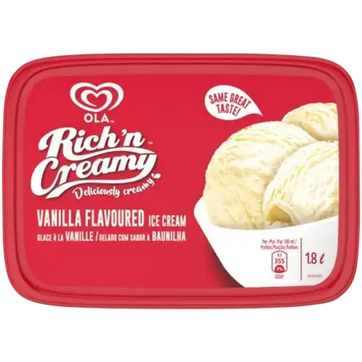 Checkers Sixty60 | Ola Rich 'n Creamy Vanilla Flavoured Ice Cream 1.8L
