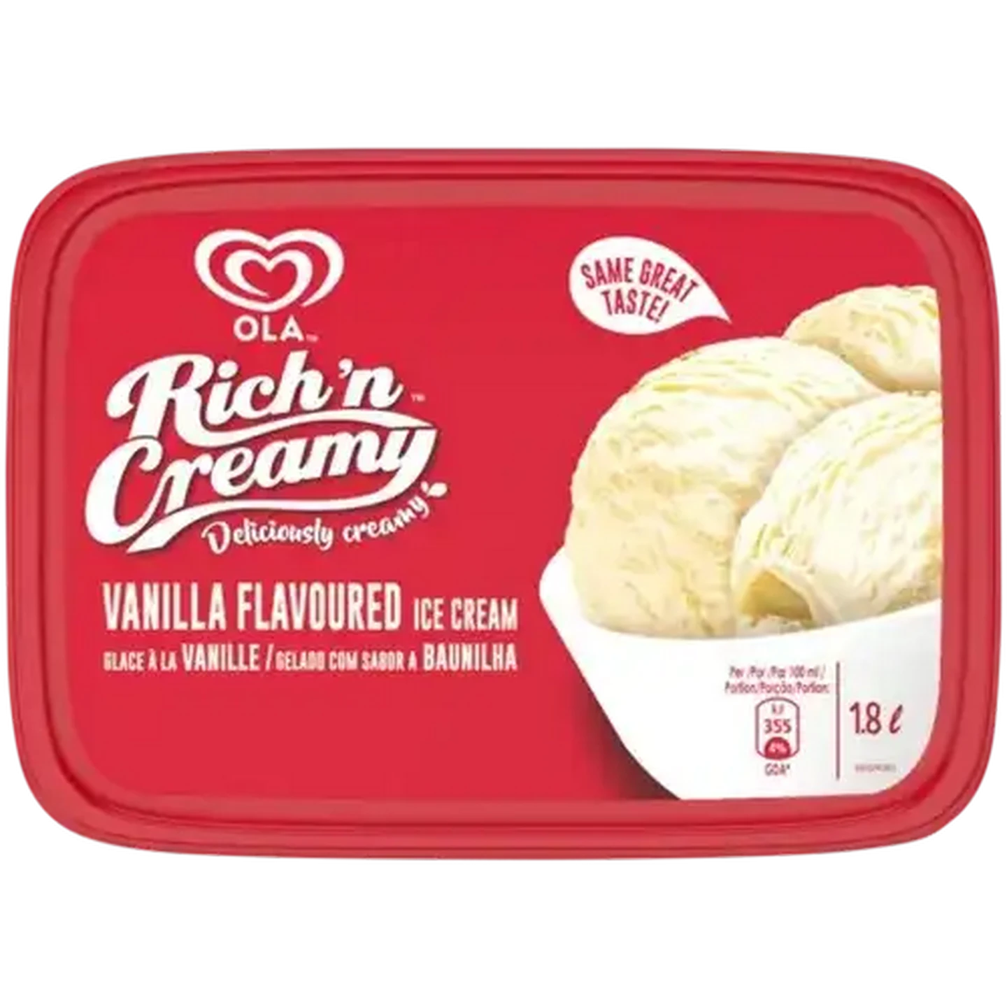 Checkers Sixty60 | Ola Rich 'n Creamy Vanilla Flavoured Ice Cream 1.8L