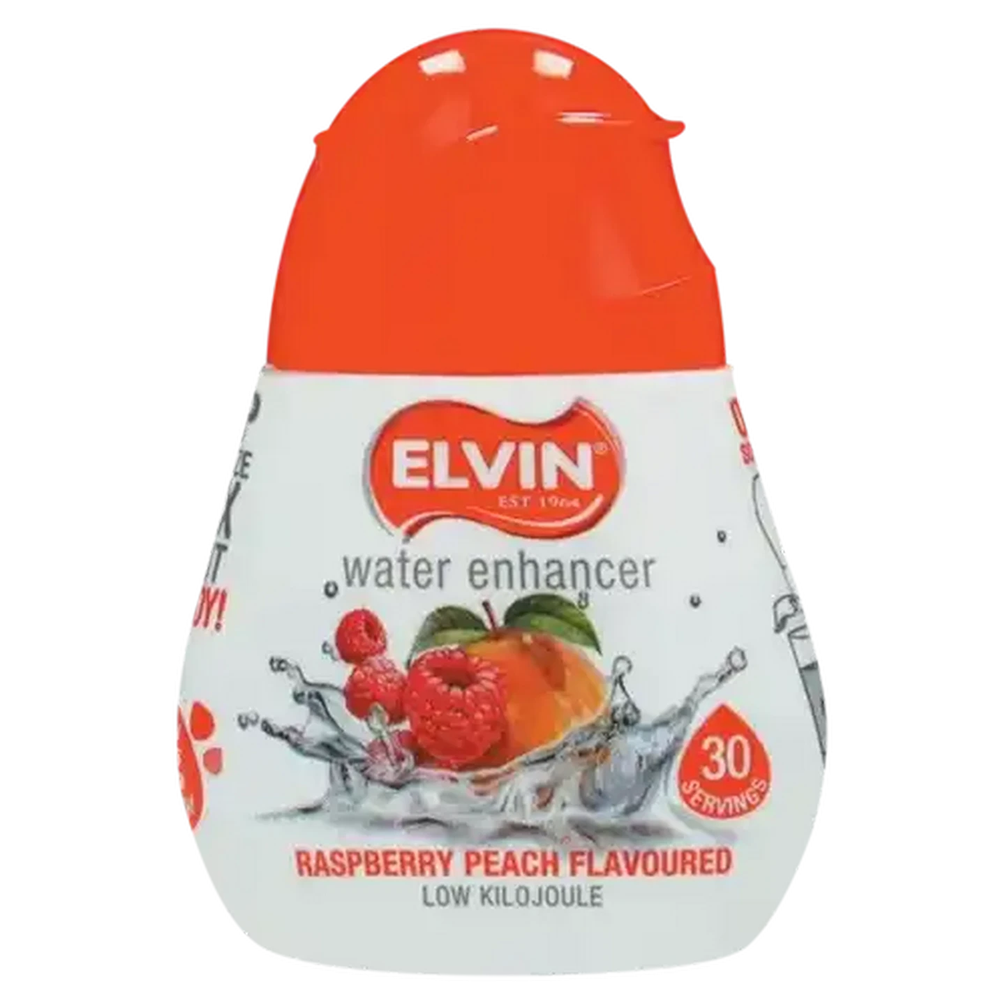 Image of Elvin Raspberry Peach Flavoured Water Enhancer 48ml