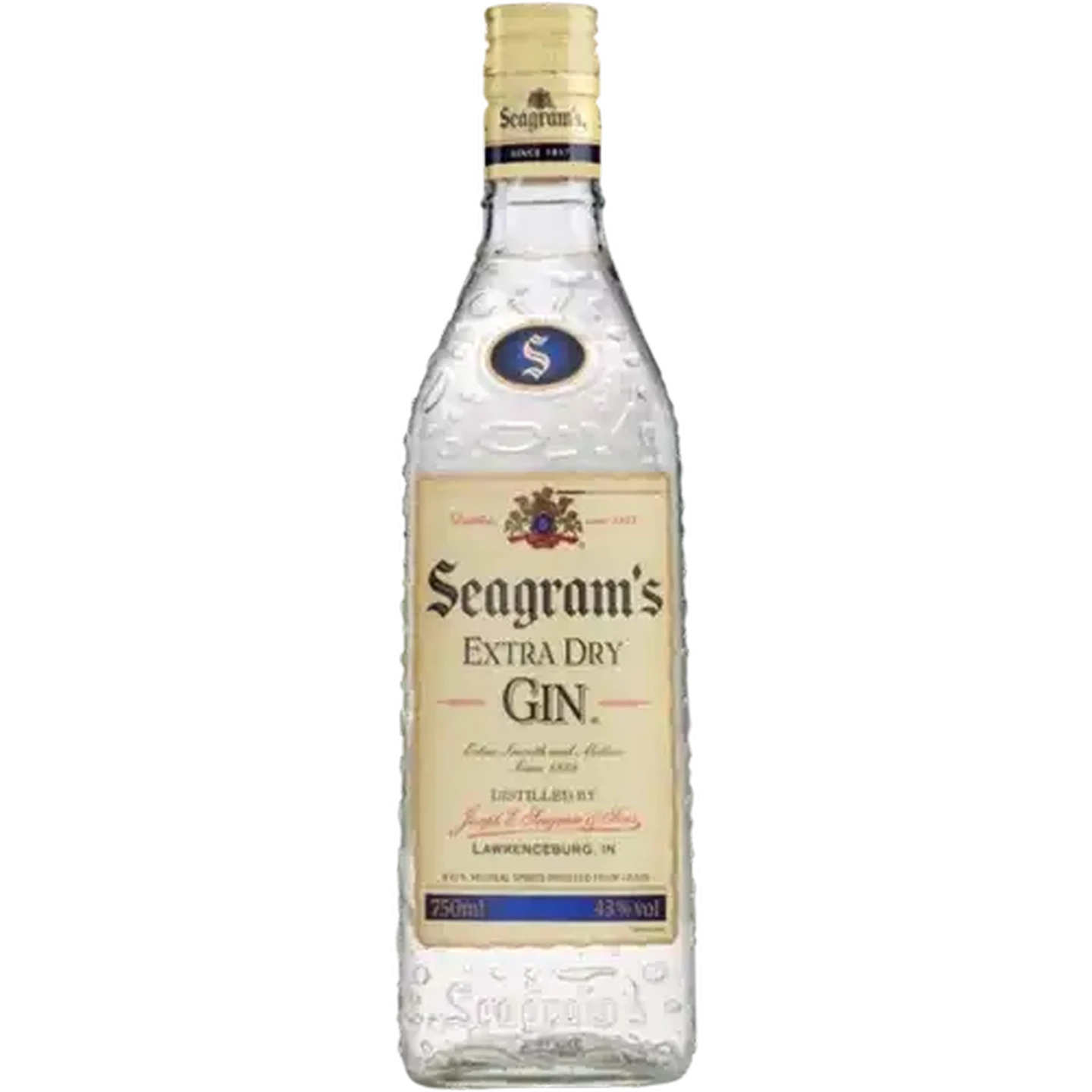 Image of Seagram's Extra Dry Gin Bottle 750ml